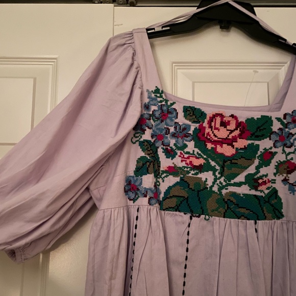 Kimchi Blue RARE Embroidered Babydoll Dress NWT - Picture 4 of 5